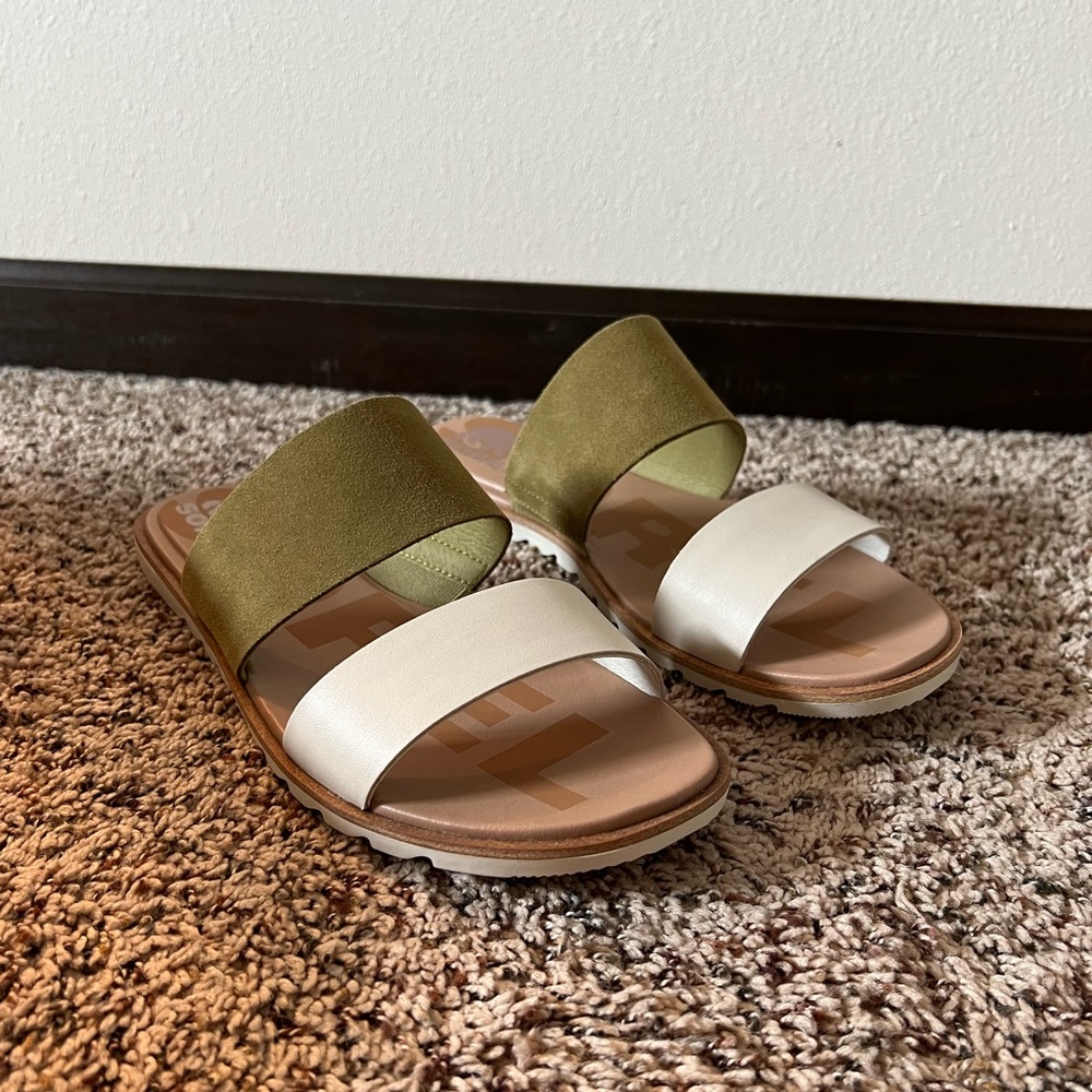 Women’s Sorel Olive Shade + Chalk Ella Il Suede Sandal